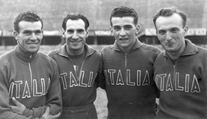 Carlo Monti con la 4x100, bronzo olimpico a Londra 1948